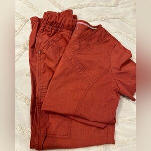 Burnt Orange Scrub Set